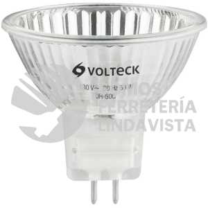 47254 JR-50C LAMPARA DE HALOGENO TRANSP. 50 W TIPO MR16 EN CAJA VOLTECK