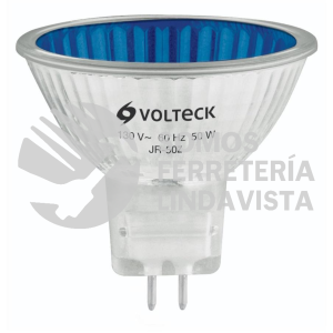 47249 JR-50Z LAMPARA DE HALOGENO AZUL 50 W TIPO MR16 EN CAJA VOLTECK