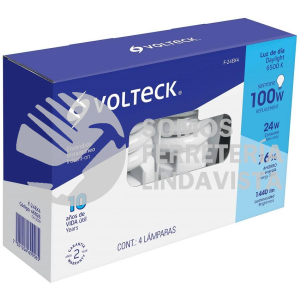 46826 F-24EX4 PACK 4 LAMPARAS ESPIRAL T4 24 W LUZ DE DIA CAJA VOLTECK
