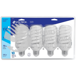 46851 F-28EX4 PACK 4 LAMPARAS ESPIRAL T4 28 W LUZ DE DIA CAJA VOLTECK