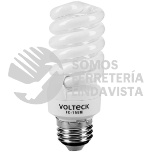 48205 FC-15EM LAMPARA ESPIRAL MINI T2 15 W LUZ CALIDA EN BLISTER VOLTECK