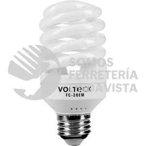 48207 FC-20EM LAMPARA ESPIRAL MINI T2 20 W LUZ CALIDA EN BLISTER VOLTECK