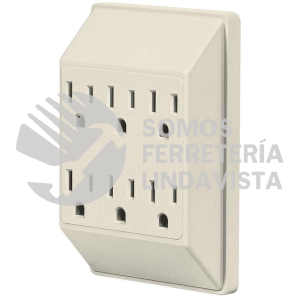 46811 MUL-620 MULTICONTACTO 6 ENTRADAS ATERRIZADO CUADRADO VOLTECK