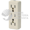 46813 MULEX-3 MULTICONTACTO TRIPLE PARA EXTENSION 2 POLOS + TIERRA VOLTECK