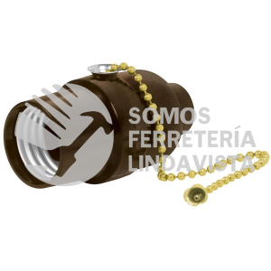 46533 POBA-18 PORTALAMPARA DE BAQUELITA CON INTERRUPTOR DE CADENAVOLTECK