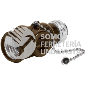 46512 POBA-16 PORTALAMPARA DE BAQUELITA CADENA Y DOBLE CONTACTO VOLTECK