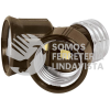 46539 POBA-15 PORTALAMPARA DE BAQUELITA DOBLE ENTRADA VOLTECK