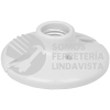 46524 POPO-18 PORTALAMPARA DE PORCELANA 4-1/2" REDONDA VOLTECK
