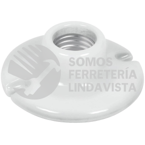 46523 POPO-15 PORTALAMPARA DE PORCELANA 3-1/2" REDONDA VOLTECK