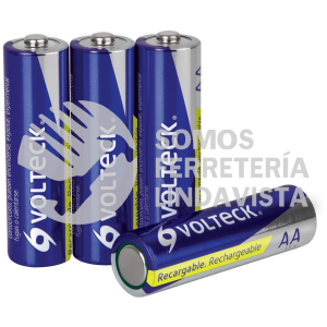 47202 RE-AA2 BLISTER CON 4 PILAS AA RECARGABLES USO GENERAL 1300 MAH VOLTECK