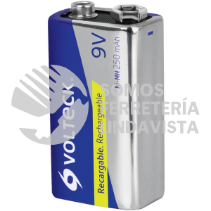 47203 RE-9V2 PILA DE 9 V RECARGABLE USO GENERAL 250 MAH EN BLISTER VOLTECK
