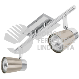 48433 SOB-302S LUMINARIO DE SOBREPONER CON 2 SPOTS BASE GU10 VOLTECK