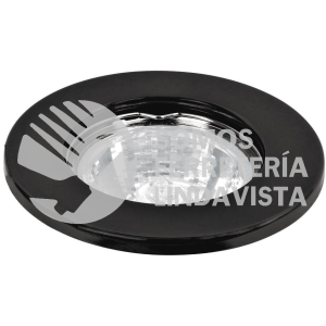 46613 EMP-101S LUMINARIO REDONDO NEGRO SPOT FIJO LAMPARA NO INCLUIDA VOLTECK
