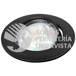 46617 EMP-104S LUMINARIO REDONDO NEGRO SPOT DIRIGIBLE LAMPARA NO INCLUIDA VOLTECK