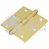 43233 BC-351R BISAGRA CUADRADA 3-1/2" ACERO LATONADO REDONDA HERMEX