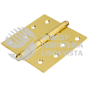 43234 BC-401R BISAGRA CUADRADA 4" ACERO LATONADO REDONDA HERMEX