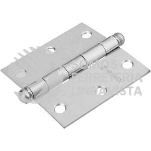 43256 BC-303R BISAGRA CUADRADA 3" ACERO CROMO MATE REDONDA HERMEX