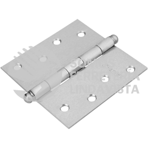 43258 BC-403R BISAGRA CUADRADA 4" ACERO CROMO MATE REDONDA HERMEX
