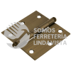 43247 BC-352R BISAGRA CUADRADA 3-1/2" ACERO LATONADO ANTIGUO REDONDA HERMEX