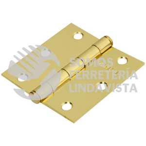 43237 BC-301P BISAGRA CUADRADA 3" ACERO LATONADO PLANA HERMEX