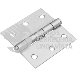 43260 BC-253P BISAGRA CUADRADA 2-1/2" ACERO CROMO MATE PLANA HERMEX