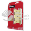 43240 BC-301RB BOLSA CON 2 BISAGRAS CUADRADAS DE 3" ACERO LATONADO REDONDA HERMEX