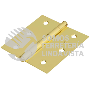 28800 BC-301PP BISAGRA CUADRADA 3" ACERO LATONADO PLANA HERMEX