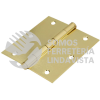 23685 BC-351PP BISAGRA CUADRADA 3-1/2" ACERO LATONADO PLANA HERMEX