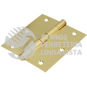 23685 BC-351PP BISAGRA CUADRADA 3-1/2" ACERO LATONADO PLANA HERMEX