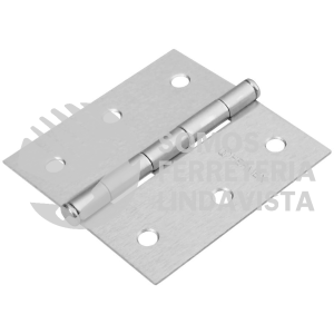 23687 BC-303PP BISAGRA CUADRADA 3" ACERO CROMO MATE PLANA HERMEX