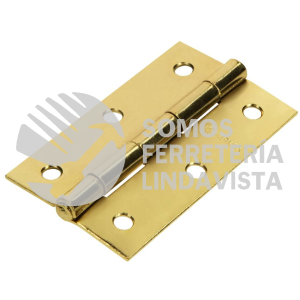 43197 BR-351 BISAGRA RECTANGULAR 3-1/2" ACERO LATONADO HERMEX