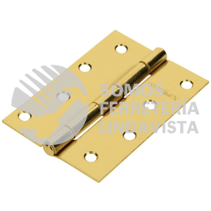 43198 BR-401 BISAGRA RECTANGULAR 4" ACERO LATONADO HERMEX