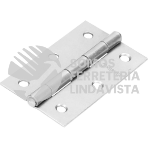 43190 BR-350 BISAGRA RECTANGULAR 3-1/2" ACERO PULIDO HERMEX