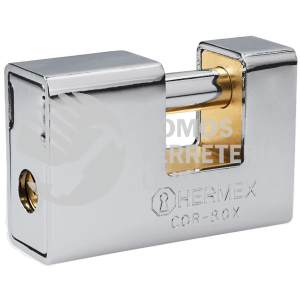 43373 COR-80X CANDADO ANTIPALANCA 80MM BLINDADO LLAVE TETRA HERMEX