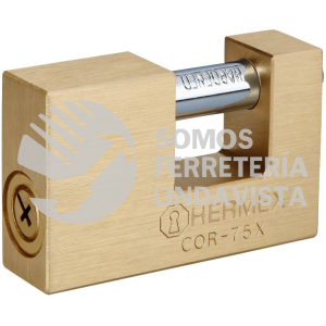 43353 COR-75X CANDADO ANTIPALANCA 75MM CUERPO DE LATON LLAVE TETRA HERMEX