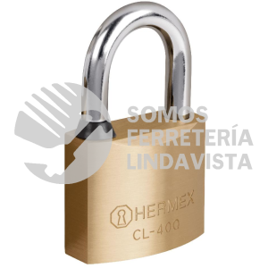 43300 CL-40Q CANDADO DE LATON 40MM GANCHO CORTO LLAVE PUNTOS BLISTER HERMEX