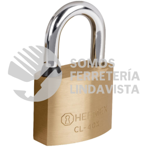 43420 CL-40X CANDADO DE LATON 40MM GANCHO CORTO LLAVE TETRA BLISTER HERMEX