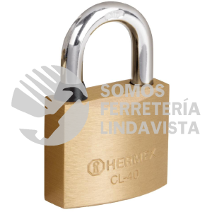 43428 CL-40 CANDADO DE LATON 40 MM GANCHO CORTO EN BLISTER HERMEX