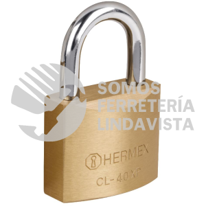 23510 CL-40XP CANDADO DE LATON 40 MM LLAVE TETRA EN BLISTER HERMEX
