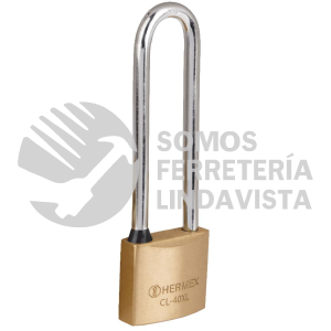 43441 CL-40XL CANDADO DE LATON 40 MM GANCHO EXTRA LARGO EN BLISTER HERMEX
