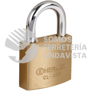 23515 CL-40P CANDADO DE LATON 40 MM GANCHO CORTO EN BLISTER HERMEX
