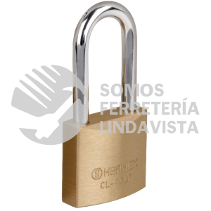 23517 CL-40LP CANDADO DE LATON 40 MM GANCHO LARGO EN BLISTER HERMEX
