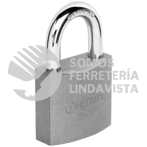 43791 CH-32 CANDADO DE HIERRO 32 MM GANCHO CORTO CAJA HERMEX