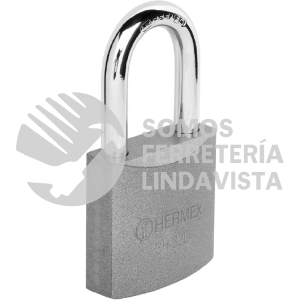 43794 CHB-32L CANDADO DE HIERRO 32 MM GANCHO LARGO EN BLISTER HERMEX