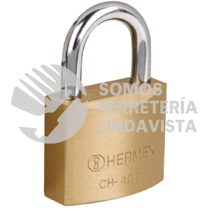 23520 CHB-40P CANDADO DE HIERRO COLOR LATON 40 MM CORTO BLISTER HERMEX
