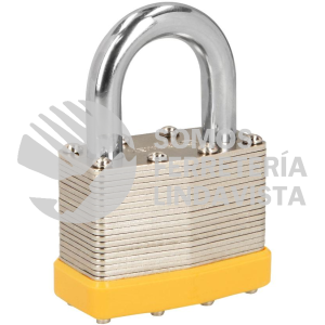 23504 CM-50P CANDADO LAMINADO 50MM GANCHO CORTO BLISTER HERMEX