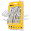 20508 CM-50X4P JUEGO DE 4 CANDADOS CUERPO LAMINADO 50 MM HERMEX