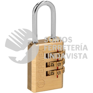 43346 CL-20C CANDADO DE COMBINACION 20 MM CUERPO DE LATON EN BLISTER HERMEX