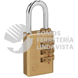 43347 CL-28C CANDADO DE COMBINACION 28 MM CUERPO DE LATON EN BLISTER HERMEX