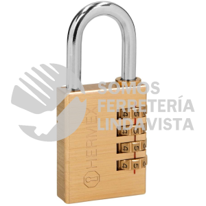 43348 CL-40C CANDADO DE COMBINACION 40 MM CUERPO DE LATON EN BLISTER HERMEX